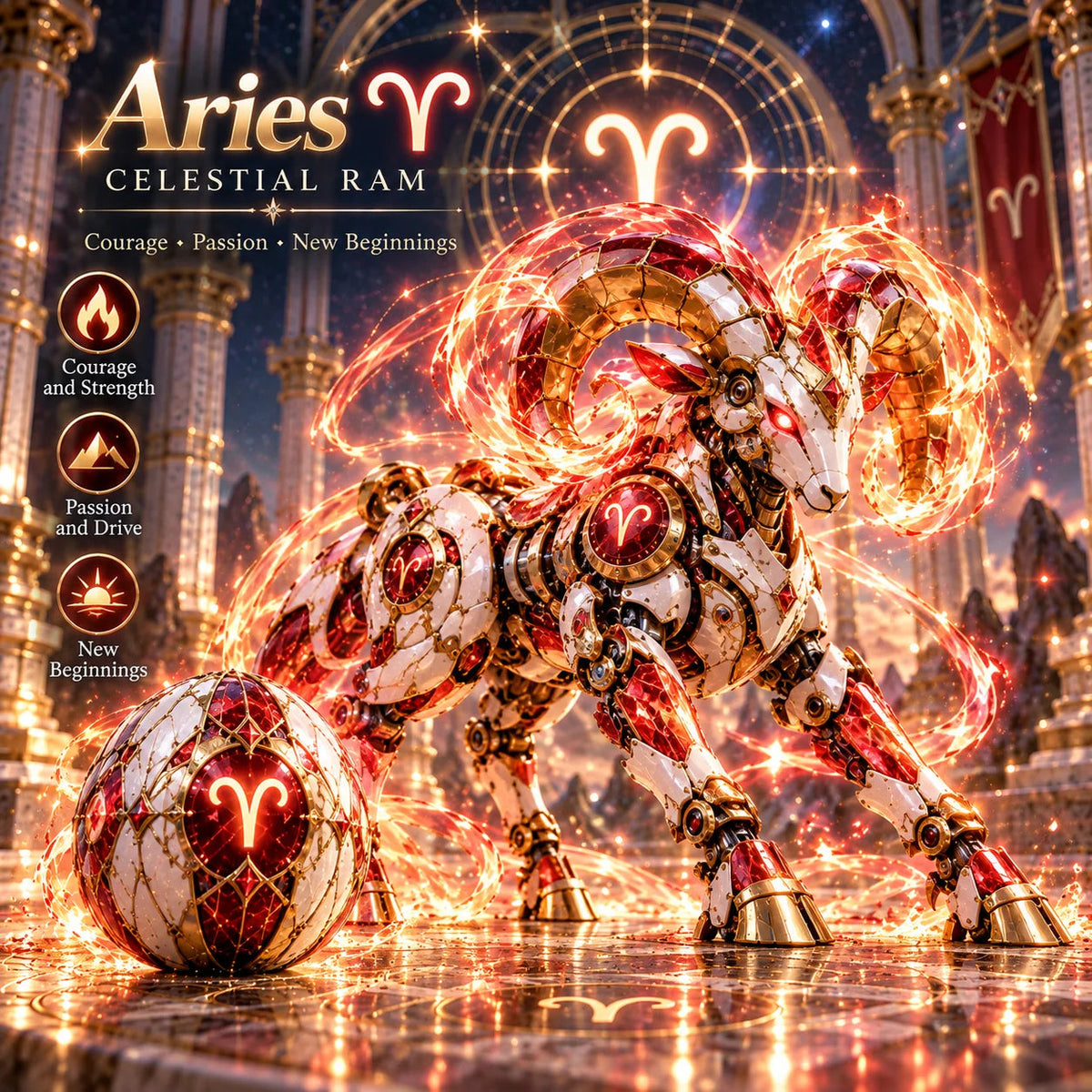 Aries Guardian — egg and character design