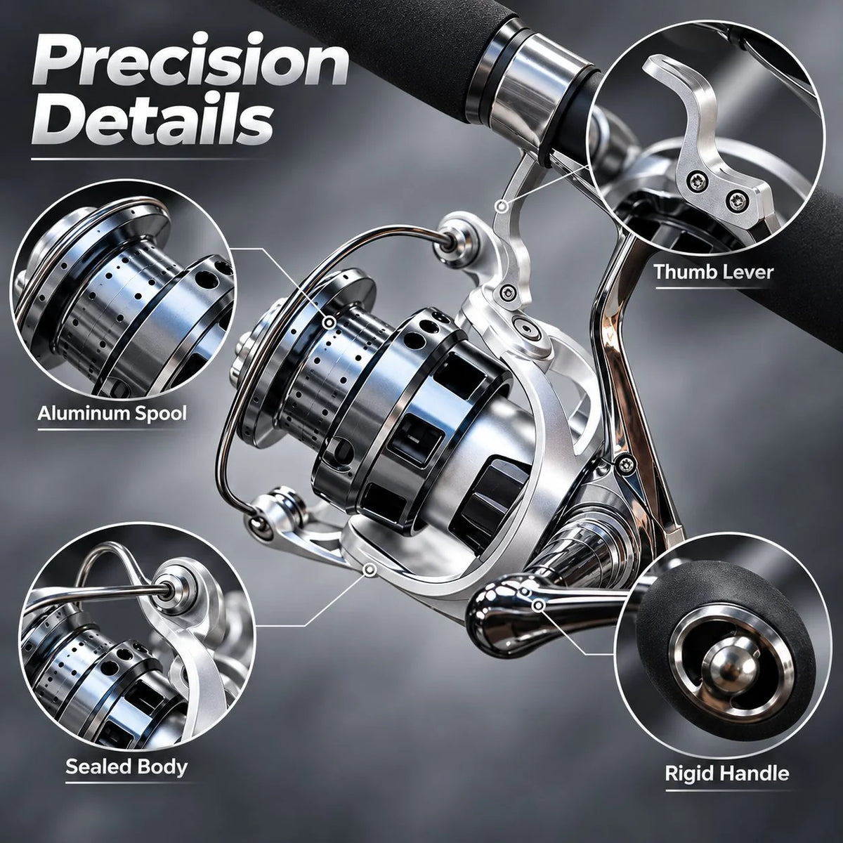 🎣 Single-Hand Jigging Fishing Reel with Thumb Control Lever