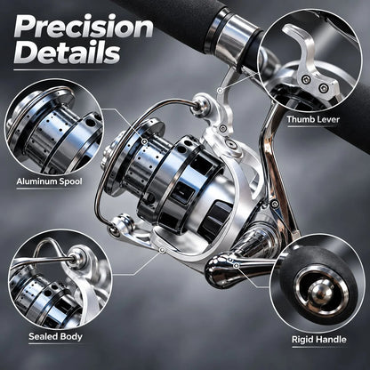 🎣 Single-Hand Jigging Fishing Reel with Thumb Control Lever