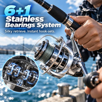 🎣 Single-Hand Jigging Fishing Reel with Thumb Control Lever
