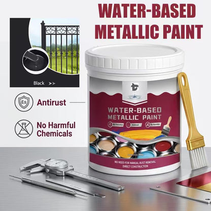 ⏳Time-Limited Special🔨Rust Converter Metallic Paint – One coat stops rust, no sanding, no fumes🛡️