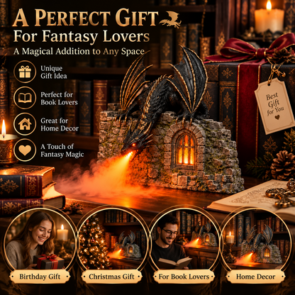 🔥🐉 Dragonfire Mist Humidifier – Glowing Fantasy Castle Decor