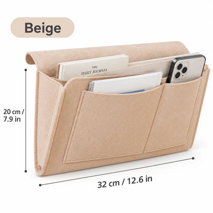🛏️ Bedside Hanging Organizer – Multi-Pocket Storage Caddy for Bed & Sofa