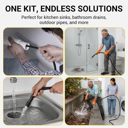 💧 Triple-layer burst-proof hose – PVC & stainless steel. Universal connector, easy install. Perfect for heavy-duty cleaning! 🚿🔧