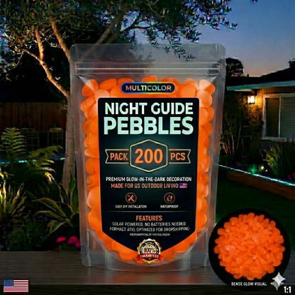 🌈Colorful Glow-in-the-Dark Garden Stones – Luminous Pebbles for Outdoor Decor