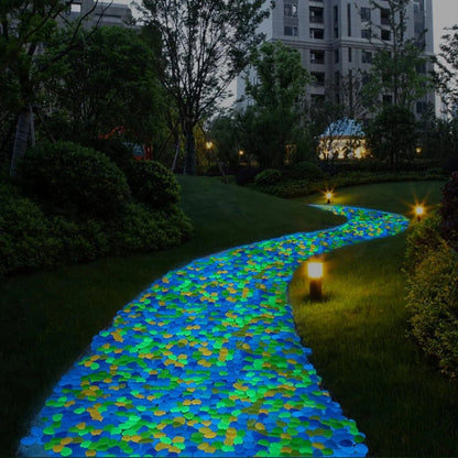 🌈Colorful Glow-in-the-Dark Garden Stones – Luminous Pebbles for Outdoor Decor