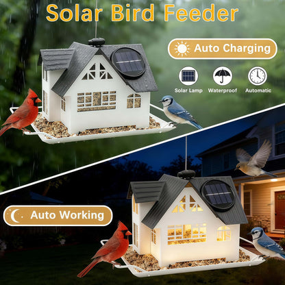 🐦Solar-Powered Hanging Bird Feeder with LED Glow