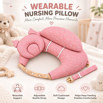 💗Wearable Nursing Pillow with Adjustable Strap – Wraparound Feeding Cushion