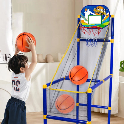 🥳2026 HOT SALE🥳💞50K+ SOLD!🏀🎯 50% OFF! Kids' Indoor Basketball Arcade Game – Auto ball return, sturdy & safe. 4 balls + pump included. Quick setup, endless fun! 🧒💨