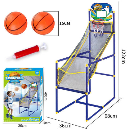 🥳2026 HOT SALE🥳💞50K+ SOLD!🏀🎯 50% OFF! Kids' Indoor Basketball Arcade Game – Auto ball return, sturdy & safe. 4 balls + pump included. Quick setup, endless fun! 🧒💨