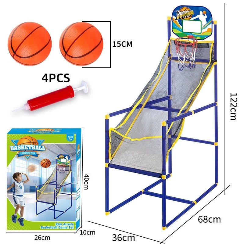 🥳2026 HOT SALE🥳💞50K+ SOLD!🏀🎯 50% OFF! Kids' Indoor Basketball Arcade Game – Auto ball return, sturdy & safe. 4 balls + pump included. Quick setup, endless fun! 🧒💨