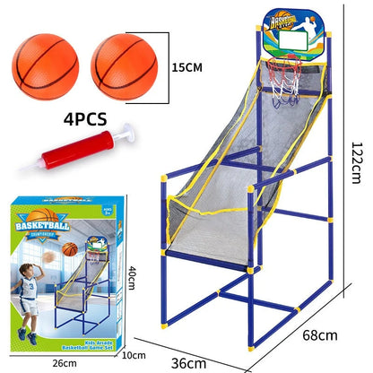 🥳2026 HOT SALE🥳💞50K+ SOLD!🏀🎯 50% OFF! Kids' Indoor Basketball Arcade Game – Auto ball return, sturdy & safe. 4 balls + pump included. Quick setup, endless fun! 🧒💨