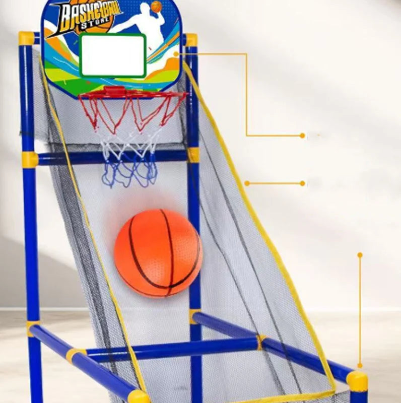 🥳2026 HOT SALE🥳💞50K+ SOLD!🏀🎯 50% OFF! Kids' Indoor Basketball Arcade Game – Auto ball return, sturdy & safe. 4 balls + pump included. Quick setup, endless fun! 🧒💨