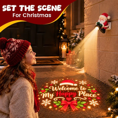 🎅 Santa Christmas Welcome Projector – Magical Holiday Doorway Light ✨