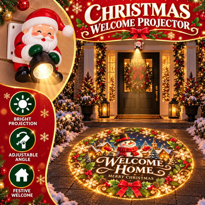 🎅 Santa Christmas Welcome Projector – Magical Holiday Doorway Light ✨