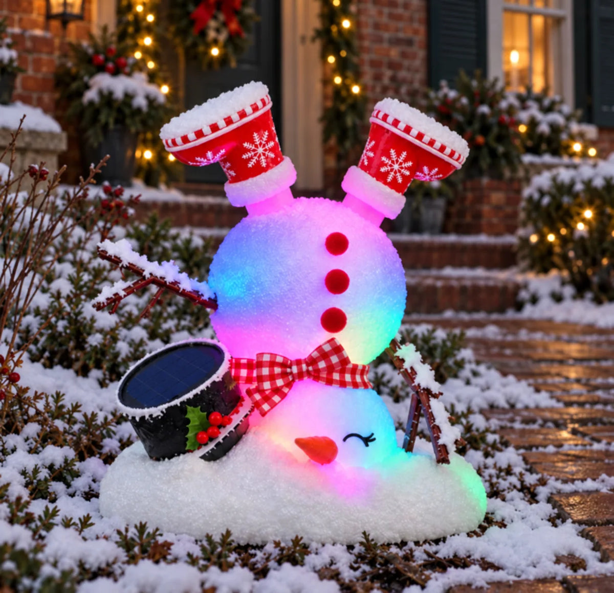 ☃️ Adorable Light-Up Snowmen | 4 Cute Christmas Garden Style
