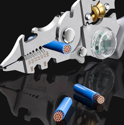 ⚡ 10-in-1 Multi-Functional Wire Stripper Scissors – Cutting, Stripping & Electrical Testing Tool