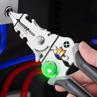 ⚡ 10-in-1 Multi-Functional Wire Stripper Scissors – Cutting, Stripping & Electrical Testing Tool