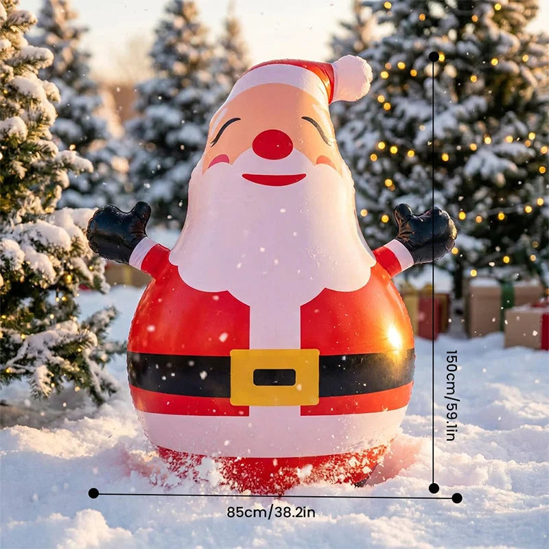 🎅 150CM Light-Up Inflatable Santa Tumbler – LED Christmas Outdoor Decoration 🎄✨