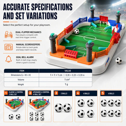 ⚽ 2-Player Tabletop Soccer Battle Game – Fast-Paced Family Fun
