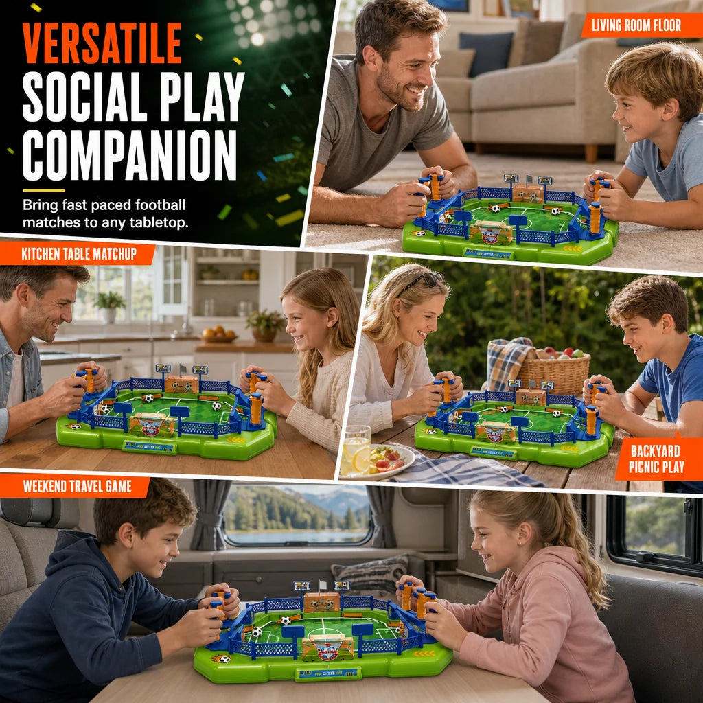 ⚽ 2-Player Tabletop Soccer Battle Game – Fast-Paced Family Fun