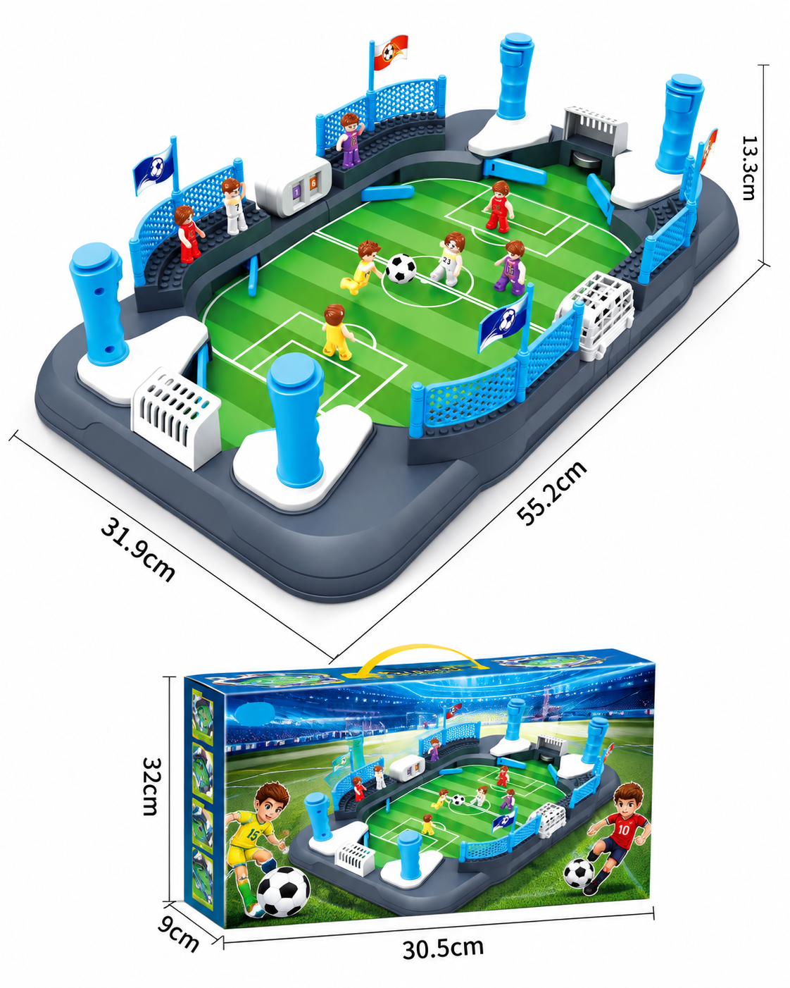 ⚽ 2-Player Tabletop Soccer Battle Game – Fast-Paced Family Fun