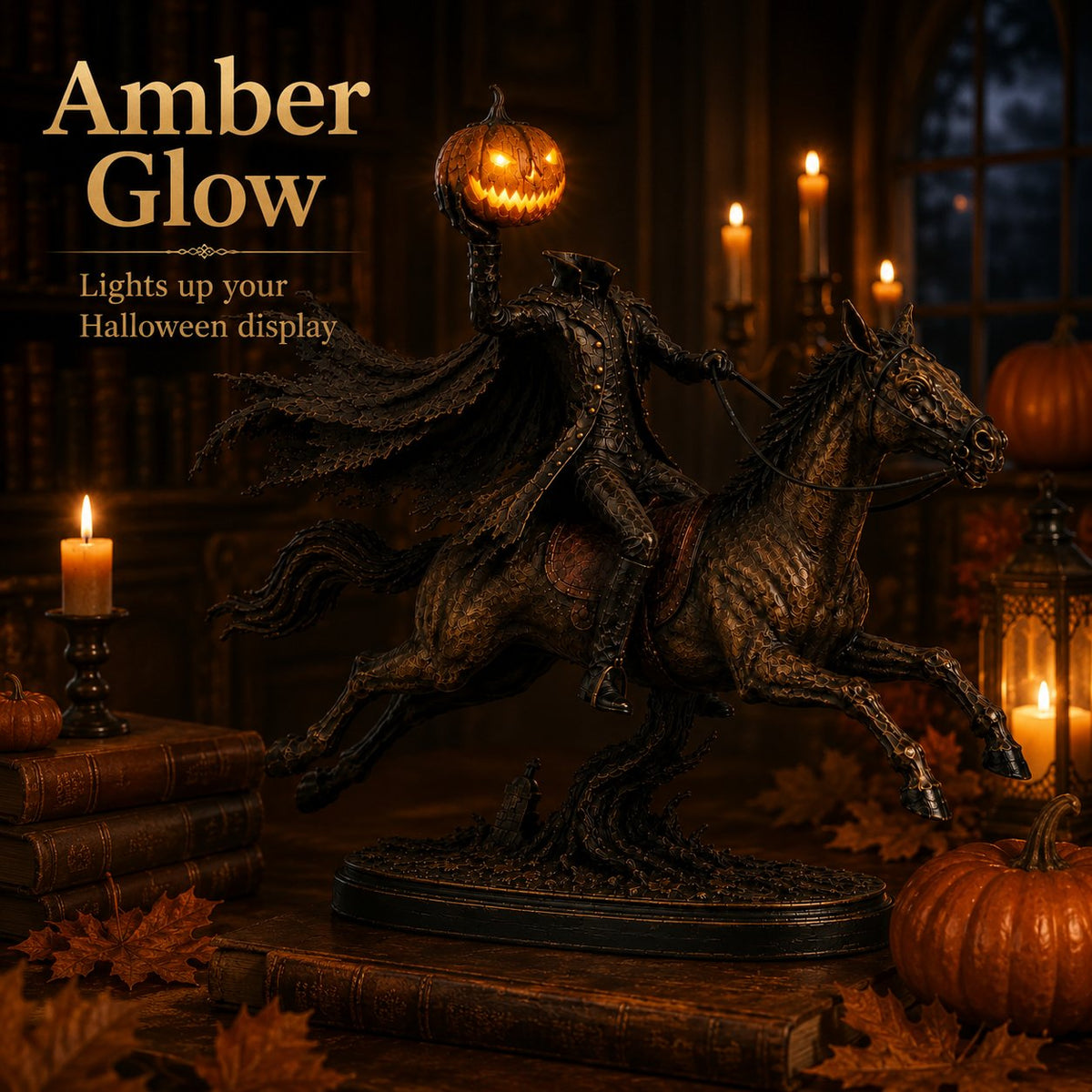 🔥 Halloween Special – Headless Horseman Midnight Ride Statue 🎃🏇