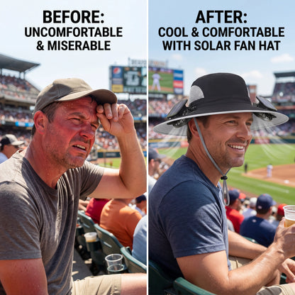 Solar Fan Outdoor Fishing Hat - Sun Protection & Cooling
