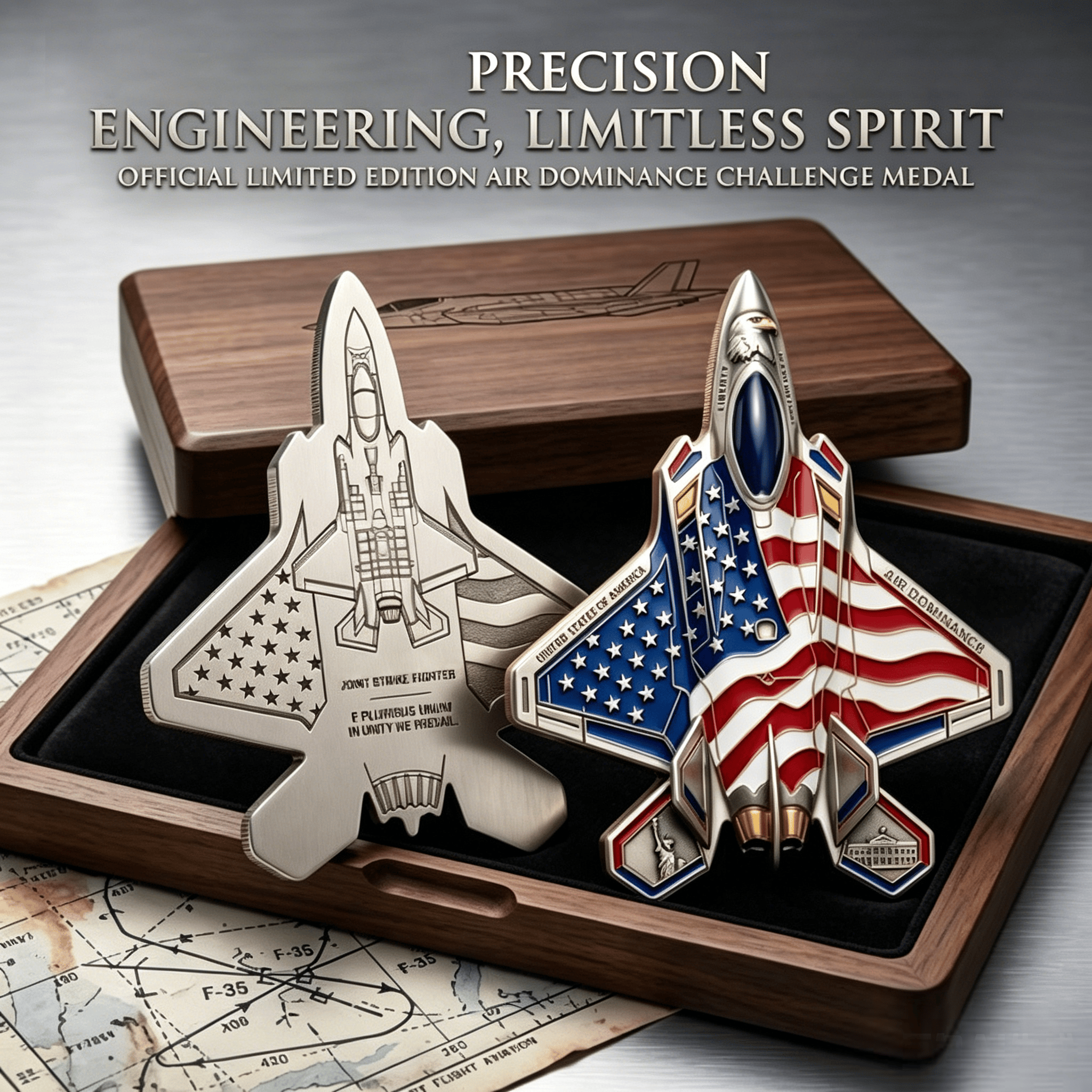 ✈️35th Anniversary Fighter Collector's Medallion - Limited Edition Metal Art🔥