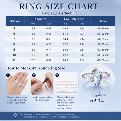 🎁💍925 Sterling Silver Rainbow Moonstone Ring