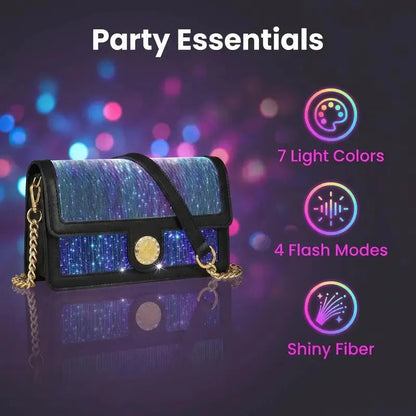 🌈 Fiber Optic Light-Up Crossbody Bag – 7 Colors & 4 Light Modes