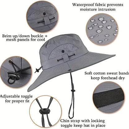 Solar Fan Outdoor Fishing Hat - Sun Protection & Cooling