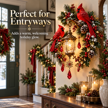 🔥Last Day 49% OFF🔥Cardinal Christmas Lantern Glow – Lighted Holiday Wall Decor