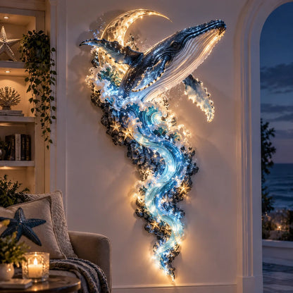 ⏰Limited Stock 50% OFF - 🌊✨ Enchanted Ocean Legends Lighted Wall Décor Collection 🐋🧜‍♀️