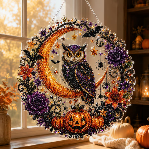 🧙‍♀️Last Day Promotion🎃DIY Halloween Witch Friendship Diamond Art Window Suncatcher