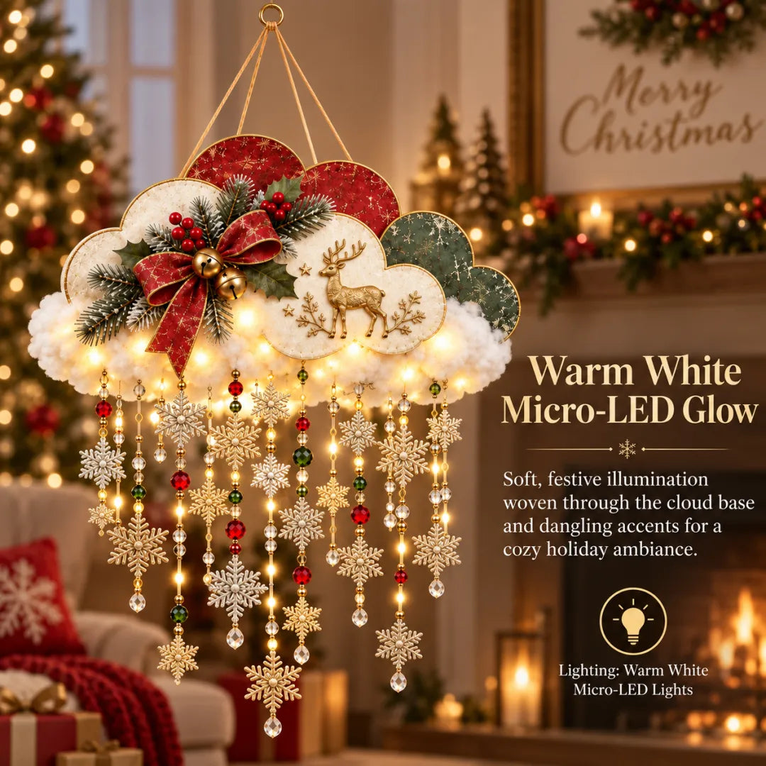 Vintage Lighted Christmas Snowfall Cloud