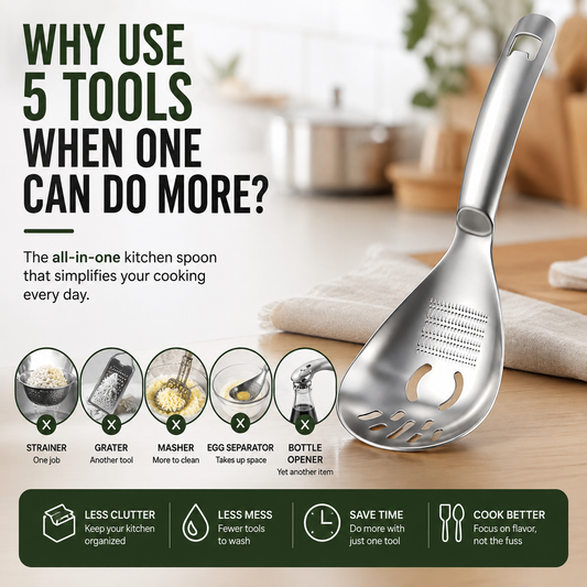✈️Last Day 50% OFF✨🥄304 Stainless Steel Multifunctional Kitchen Spoon