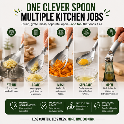 ✈️Last Day 50% OFF✨🥄304 Stainless Steel Multifunctional Kitchen Spoon