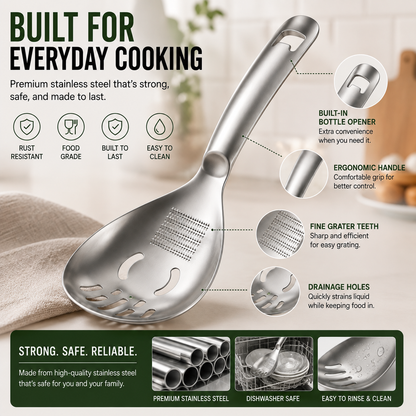 ✈️Last Day 50% OFF✨🥄304 Stainless Steel Multifunctional Kitchen Spoon