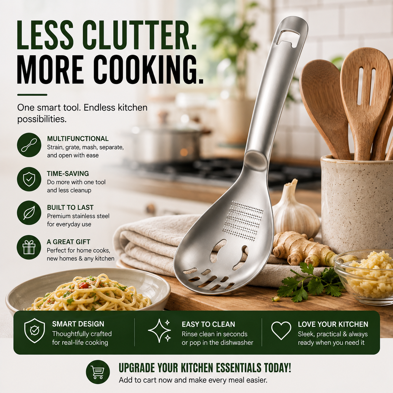 ✈️Last Day 50% OFF✨🥄304 Stainless Steel Multifunctional Kitchen Spoon