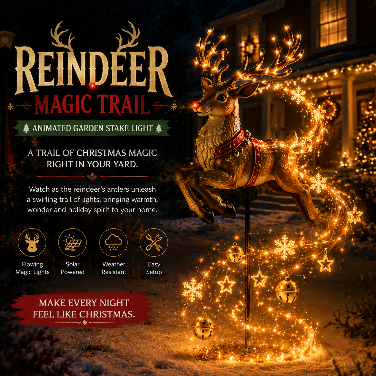 🎅Christmas Early Discount 49% Off🎄✨Christmas Magic Garden Collection - Transform Your Yard Into A Winter Wonderland With Enchanted Flowing Lights