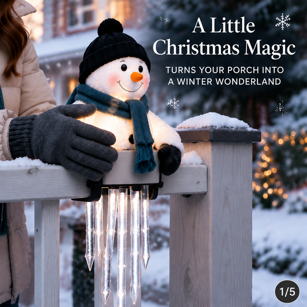 🔥 Today 47% OFF - ❄️Winter Glow Snowman Icicle Light Decor