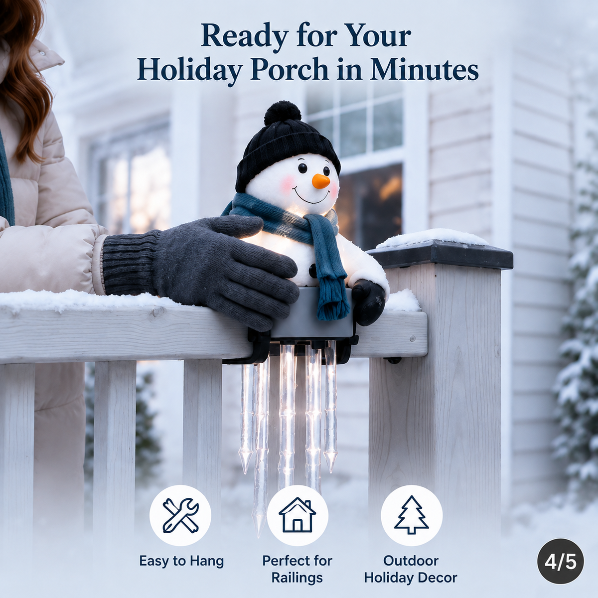 🔥 Today 47% OFF - ❄️Winter Glow Snowman Icicle Light Decor