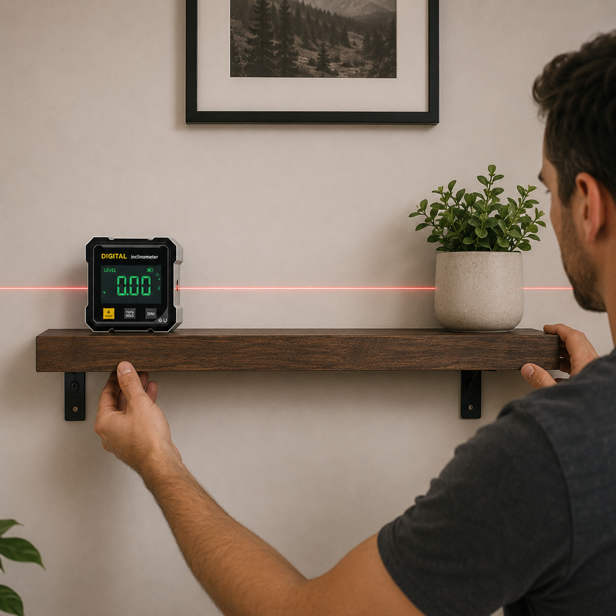 🔥 50% OFF | Digital Angle Finder with Laser Level 📏 ±0.1° Precision Magnetic Level Tool