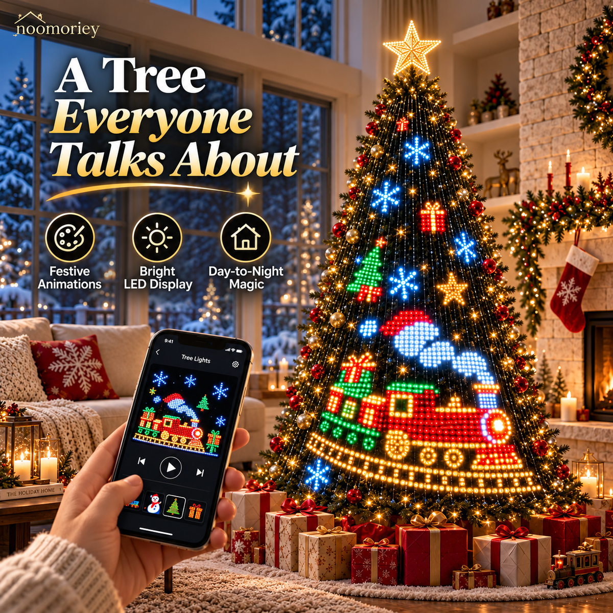 🎄✨Lighted Tree Pro - Smart DIY App-Controlled LED Christmas Tree Lights with Custom Holiday Patterns