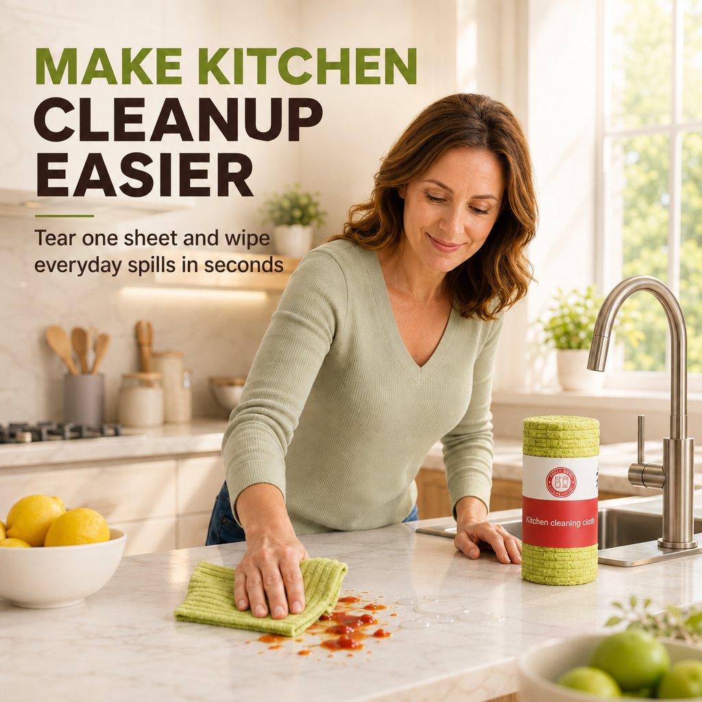 Multipurpose Reusable Tear-Off Cleaning Cloth Roll，Limited time: Buy one, get one free!