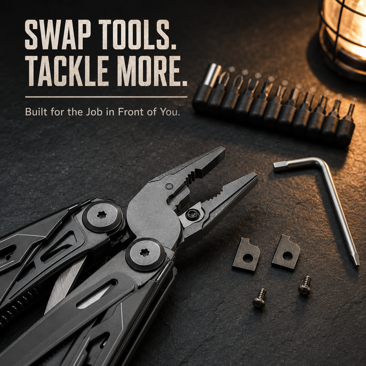 🏕️ 16-in-1 Camping Multi-Tool with Full-Size Scissors & Carrying Pouch