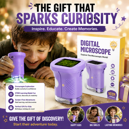 🔬 Pocket Microscope Camera For Kids – Turn Screen Time Into Discovery