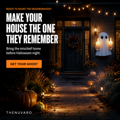 👻Funny Light-Up Ghost Wall Decor – Glowing Halloween Porch Decoration