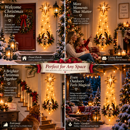 ✝️ Bethlehem Star of Faith – Lighted Nativity Wall Decor✨